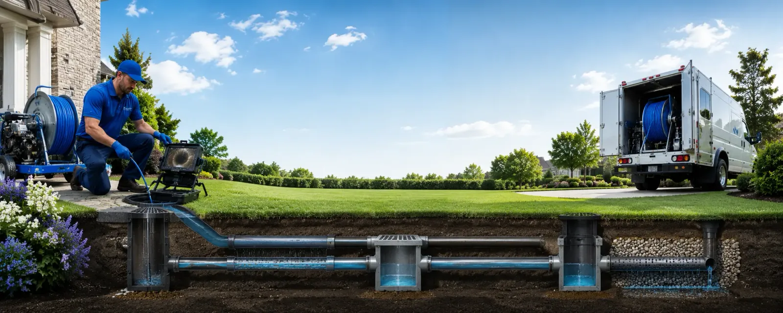 Outdoor drain cleaning information for Roscoe, IL